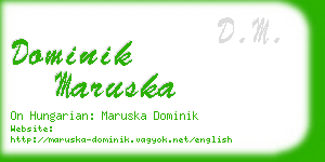 dominik maruska business card